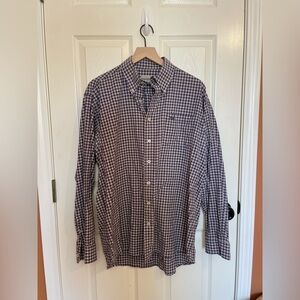 Southern Marsh Navy Gingham Flannel Mens Large